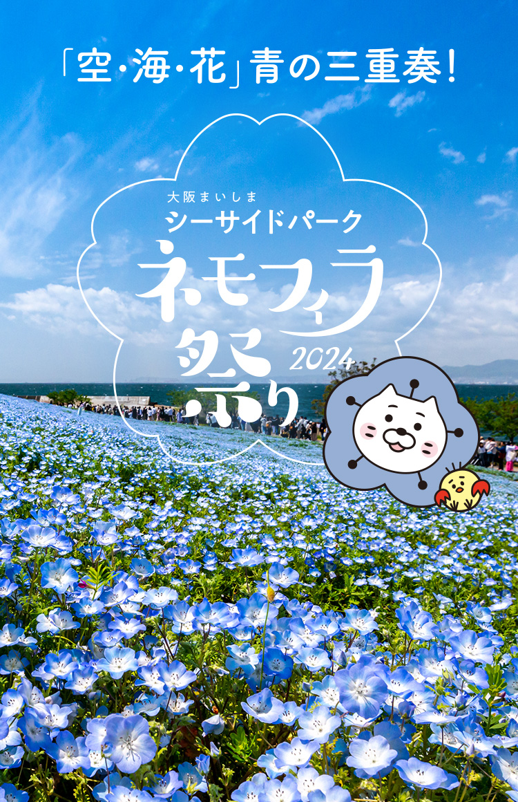 ネモフィラ祭り 100万株の青い花 大阪まいしまシーサイドパーク